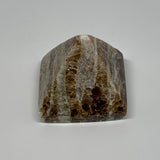 60.7g, 1.3"x1.6"x1.6" Chocolate/Gray Onyx Pyramid Gemstone @Morocco, B18982