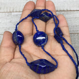 32.9g, 12mm-29mm Natural Lapis Lazuli Bead Mixed Shaped Strand, 7 Beads,LPB145