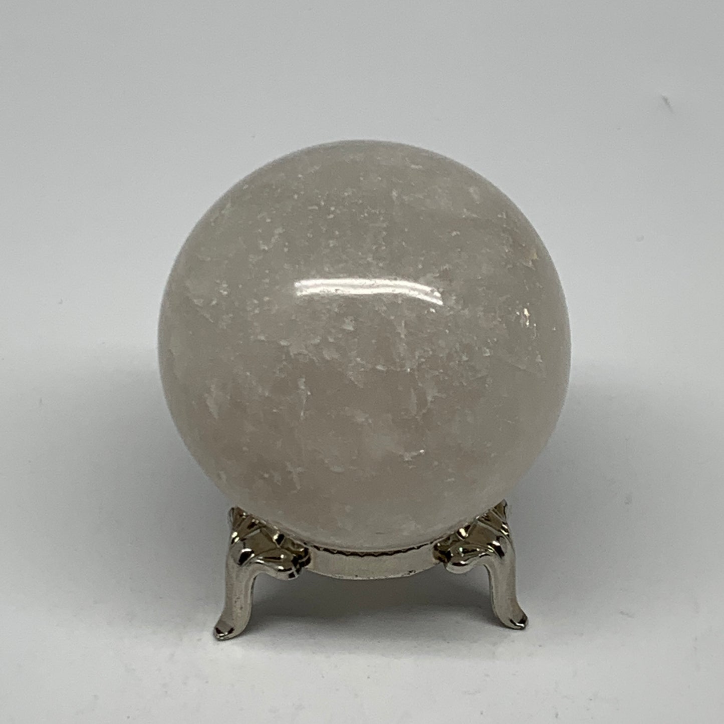 204g, 2.1" (52mm), Natural Quartz Sphere Crystal Gemstone Ball @Brazil, B22245