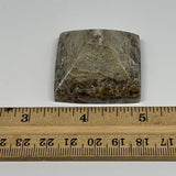 49.2g, 1"x1.6"x1.6" Chocolate/Gray Onyx Pyramid Gemstone @Morocco, B18983