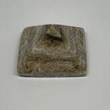 46g, 1"x1.5"x1.6" Chocolate/Gray Onyx Pyramid Gemstone @Morocco, B18984