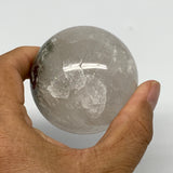 226.2g, 2.2" (55mm), Natural Quartz Sphere Crystal Gemstone Ball @Brazil, B22247