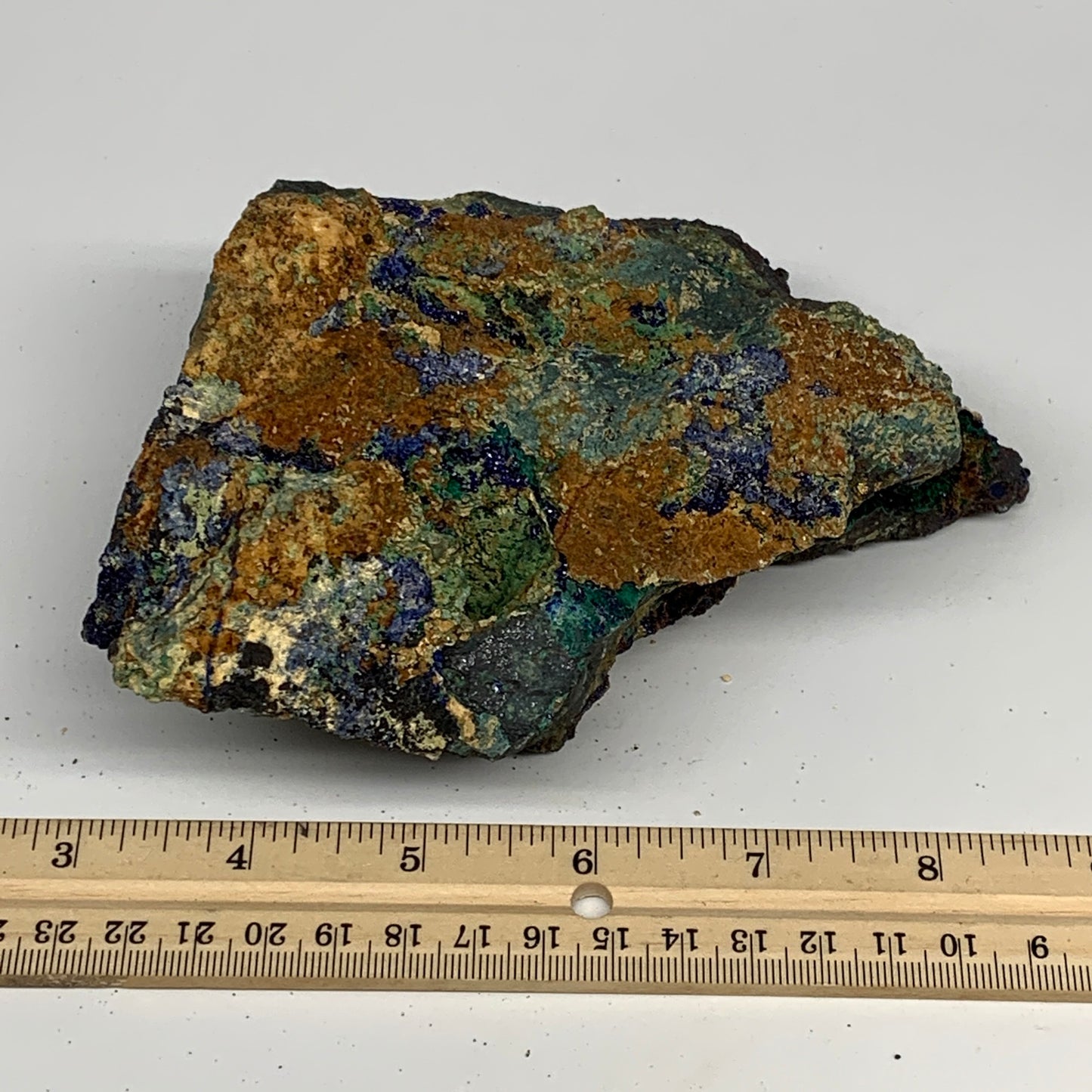 1150g, 6.1"x4.4"x2.4", Rough Azurite Malachite Mineral Specimen @Morocco, B10898