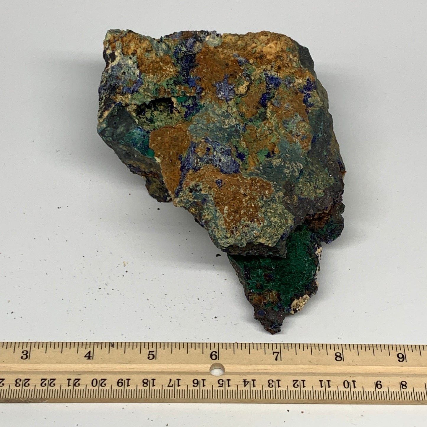 1150g, 6.1"x4.4"x2.4", Rough Azurite Malachite Mineral Specimen @Morocco, B10898