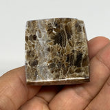 44.6g, 1.1"x1.5"x1.4" Chocolate/Gray Onyx Pyramid Gemstone @Morocco, B18985