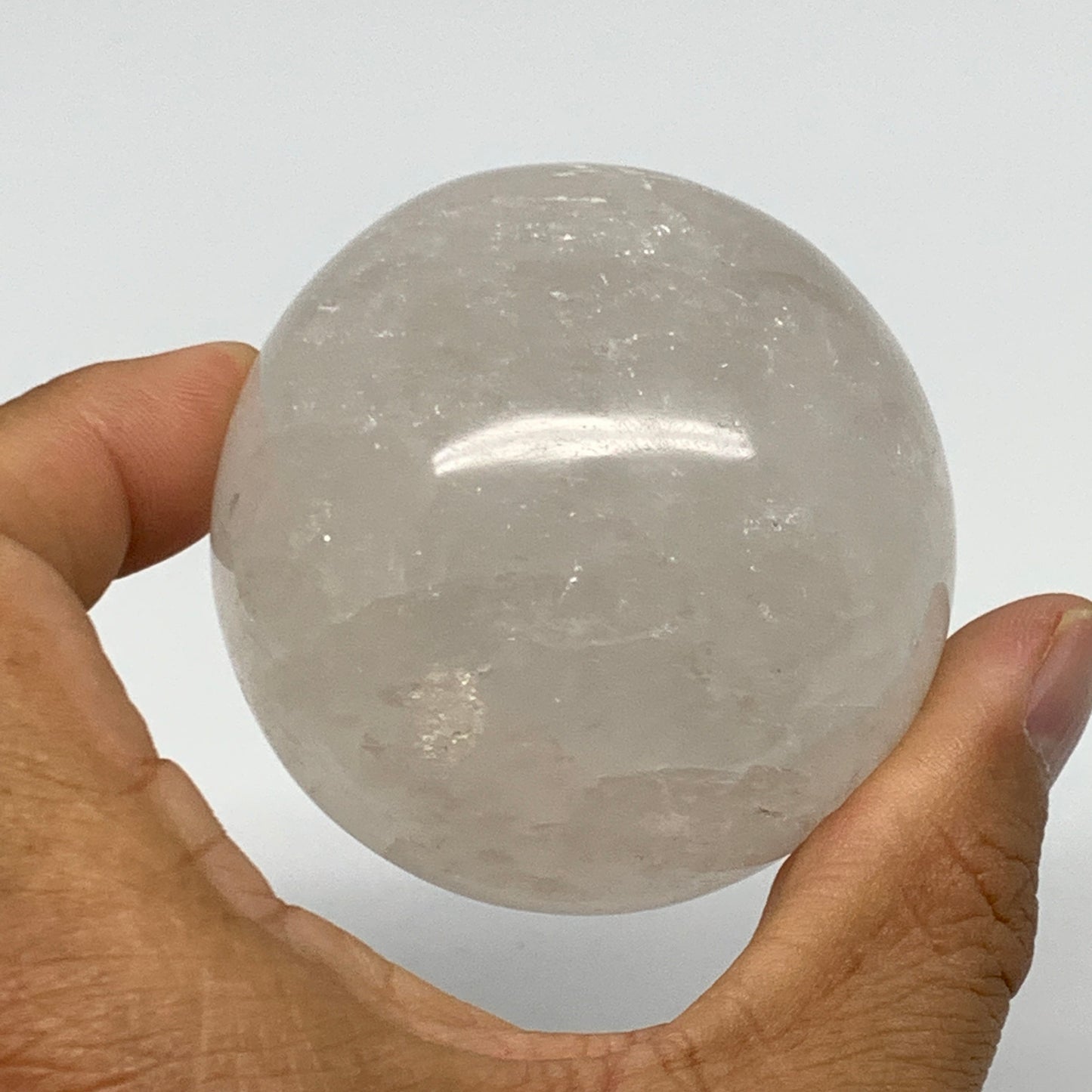 257.8g, 2.3" (57mm), Natural Quartz Sphere Crystal Gemstone Ball @Brazil, B22248