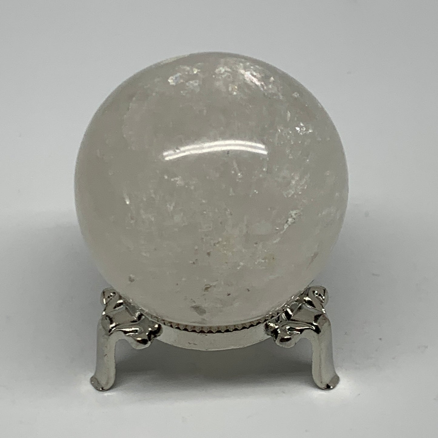 257.8g, 2.3" (57mm), Natural Quartz Sphere Crystal Gemstone Ball @Brazil, B22248