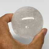 292.5g, 2.3" (59mm), Natural Quartz Sphere Crystal Gemstone Ball @Brazil, B22249