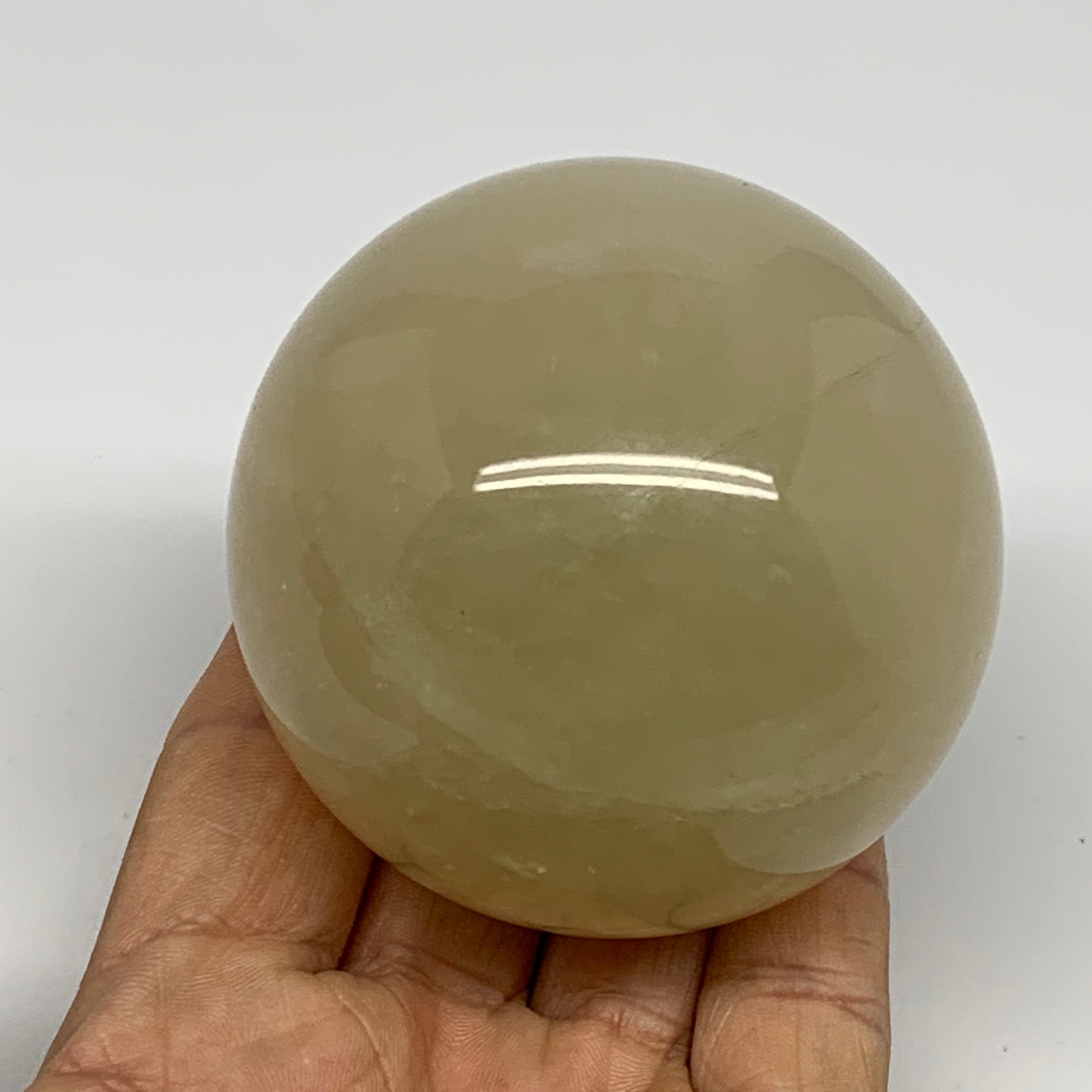 496g, 2.6" (66mm), Fluorite Sphere Ball Gemstone Crystal @Madagascar, B25381