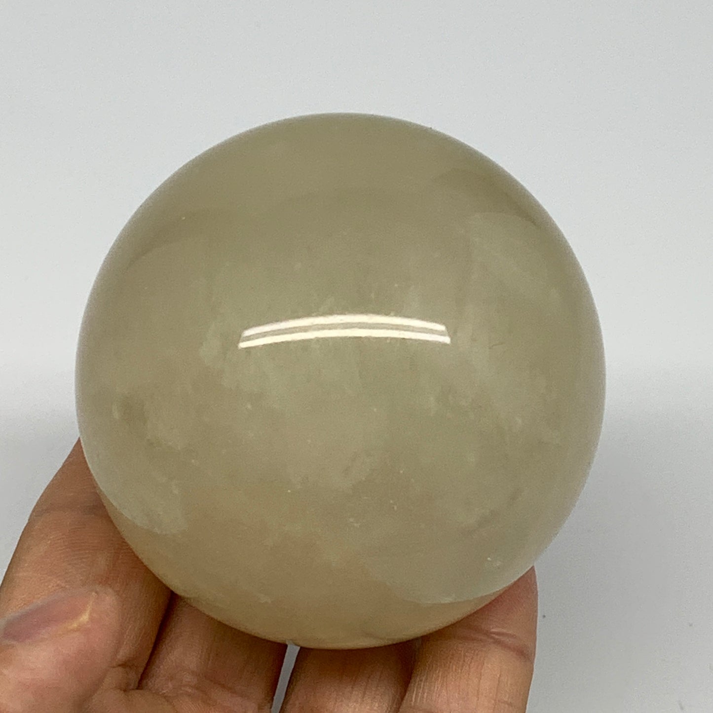 496g, 2.6" (66mm), Fluorite Sphere Ball Gemstone Crystal @Madagascar, B25381