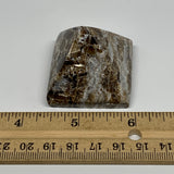 61.2g, 1.3"x1.7"x1.6" Chocolate/Gray Onyx Pyramid Gemstone @Morocco, B18986