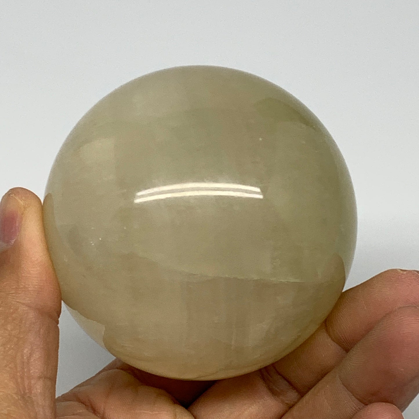 496g, 2.6" (66mm), Fluorite Sphere Ball Gemstone Crystal @Madagascar, B25381