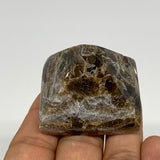 59.5g, 1.2"x1.6"x1.6" Chocolate/Gray Onyx Pyramid Gemstone @Morocco, B18987