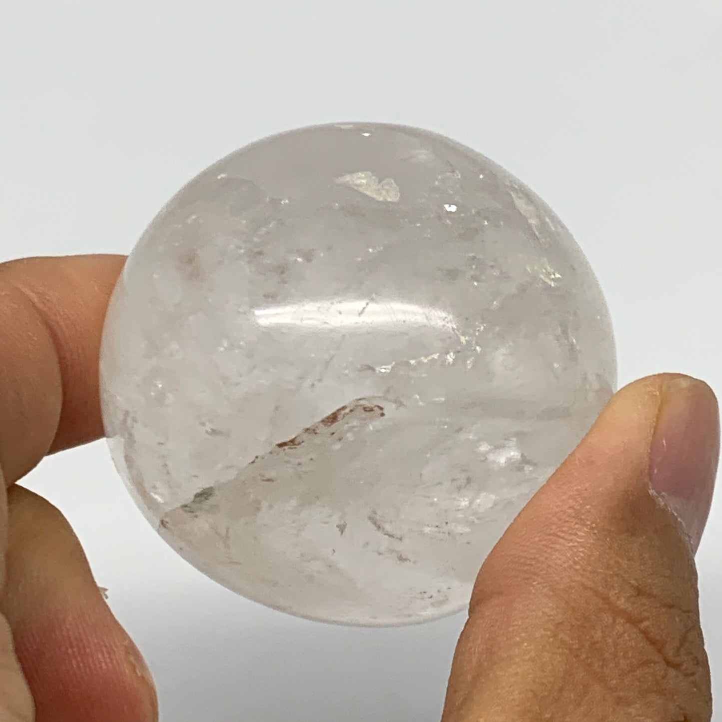 117.5g, 1.8" (44mm), Natural Quartz Sphere Crystal Gemstone Ball @Brazil, B22250