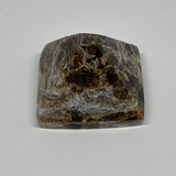 59.5g, 1.2"x1.6"x1.6" Chocolate/Gray Onyx Pyramid Gemstone @Morocco, B18987