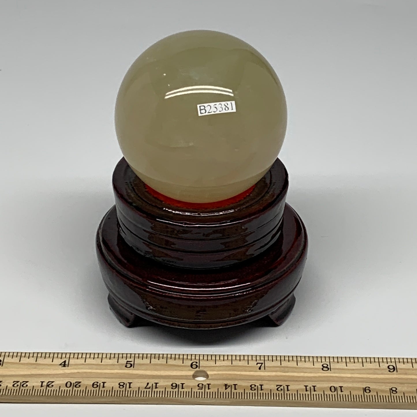 496g, 2.6" (66mm), Fluorite Sphere Ball Gemstone Crystal @Madagascar, B25381