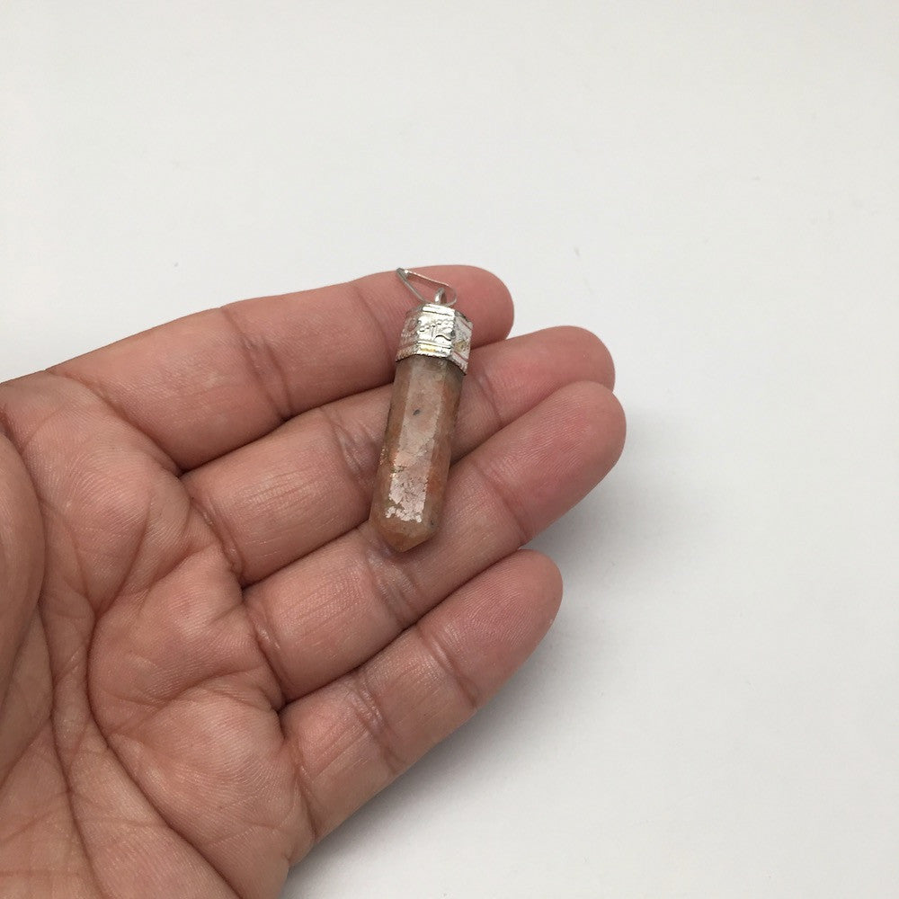 28 Cts Handmade 6-sided Sunstone Point Balancing Reiki Gemstones @India, D553