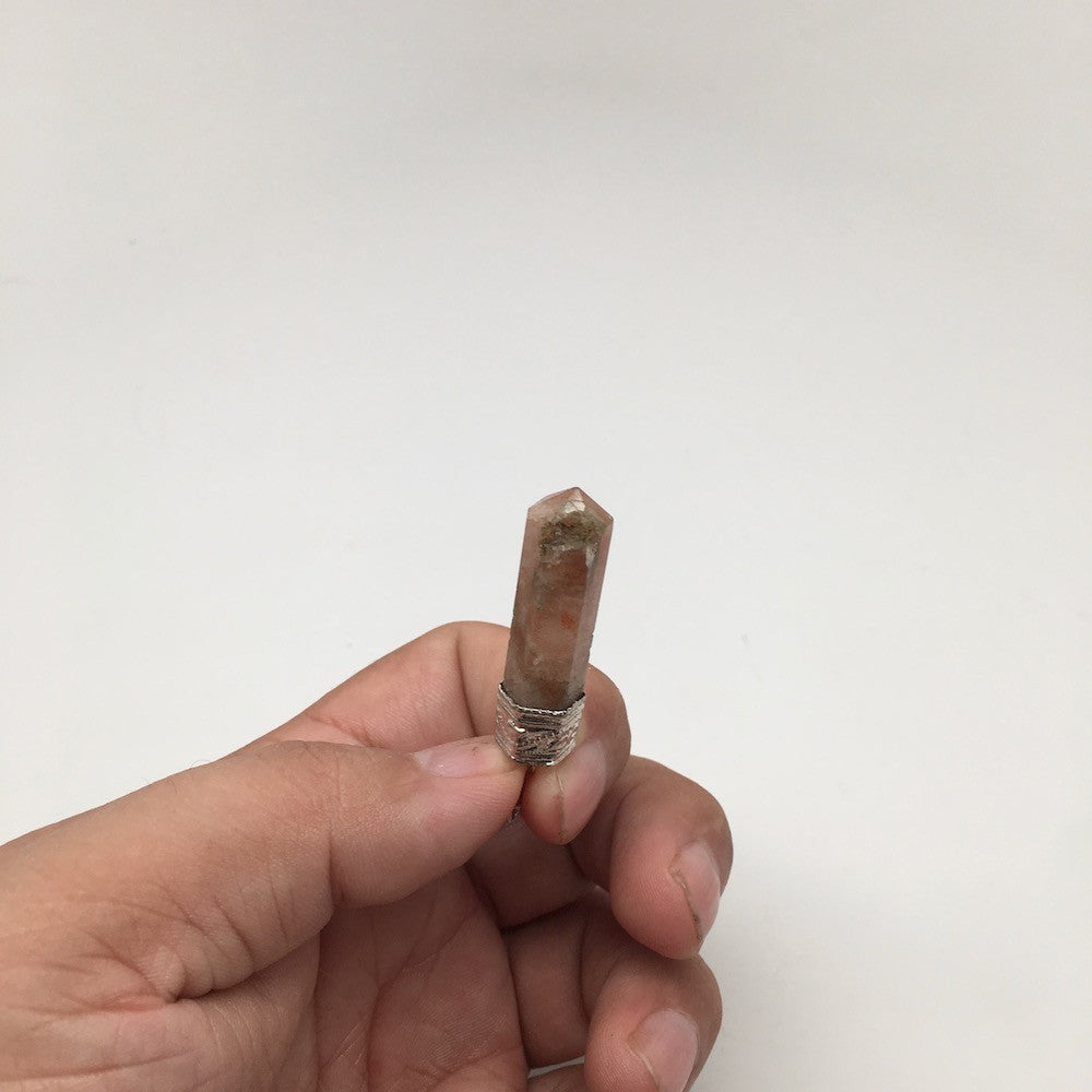 28 Cts Handmade 6-sided Sunstone Point Balancing Reiki Gemstones @India, D553