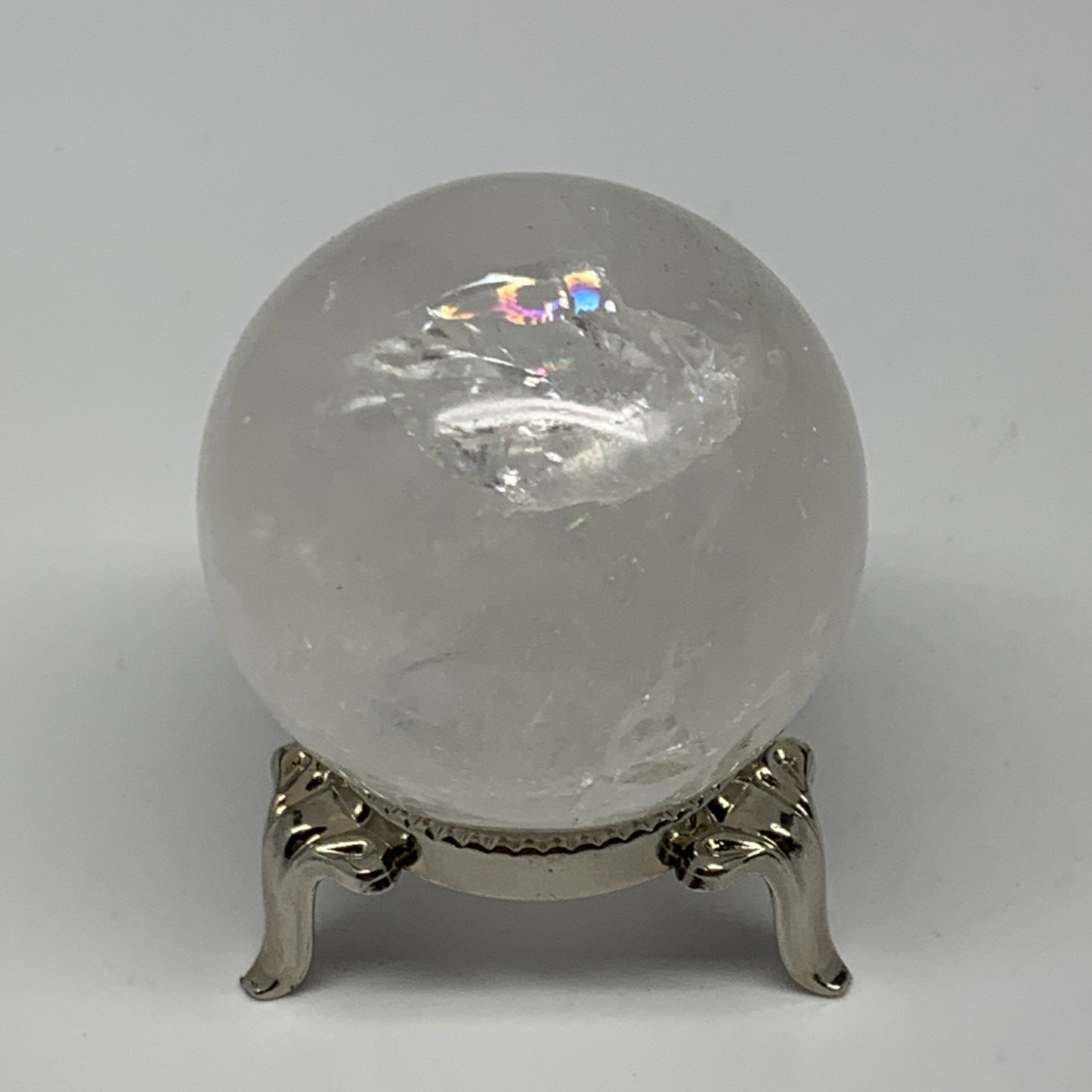 117.5g, 1.8" (44mm), Natural Quartz Sphere Crystal Gemstone Ball @Brazil, B22250