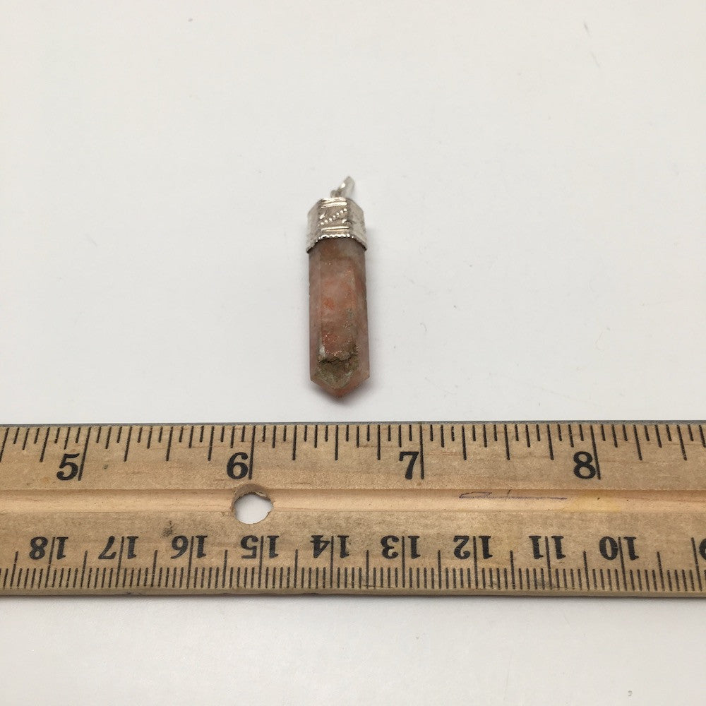 28 Cts Handmade 6-sided Sunstone Point Balancing Reiki Gemstones @India, D553