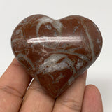 93.3g,2.1"x2.3"x1"Natural Untreated Red Shell Fossils Heart Reiki Energy,F930