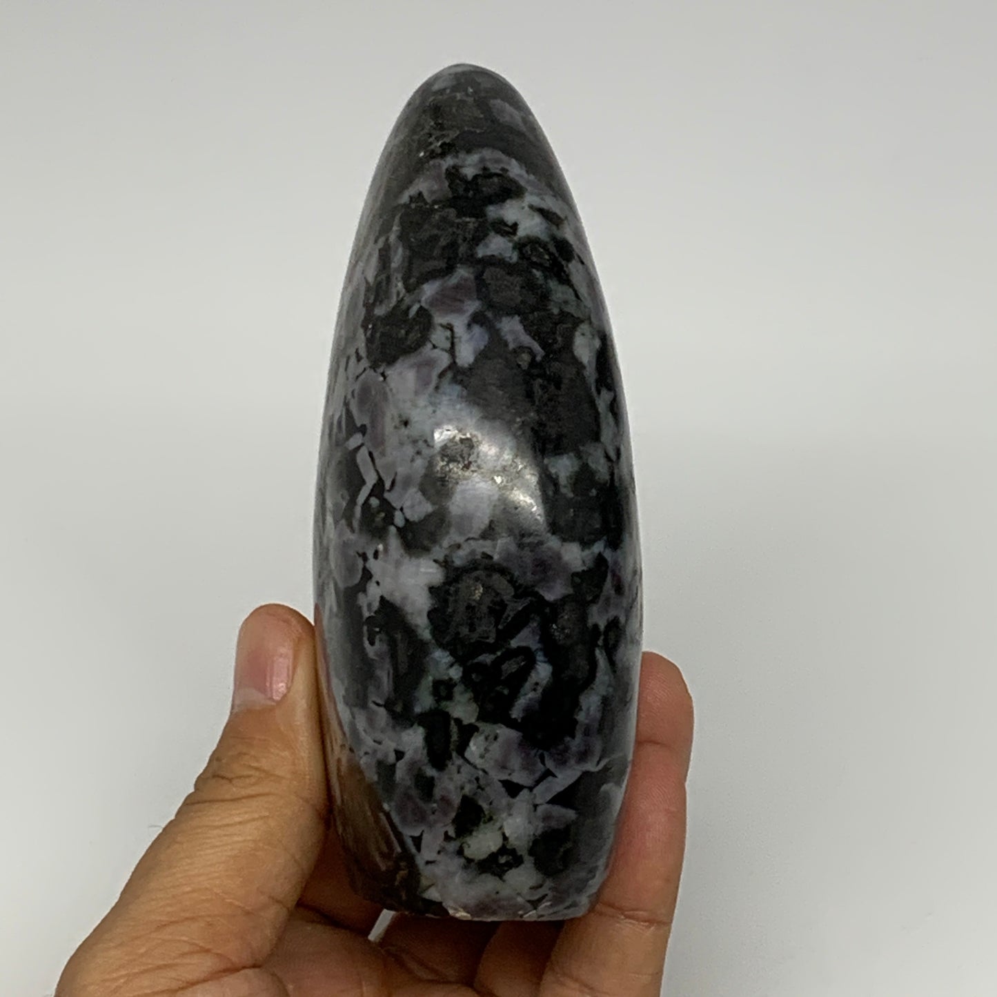 620g, 4.4"x3.1"x1.7" Indigo Gabro Merlinite Freeform Polished @Madagascar, B1821