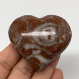 93.3g,2.1"x2.3"x1"Natural Untreated Red Shell Fossils Heart Reiki Energy,F930