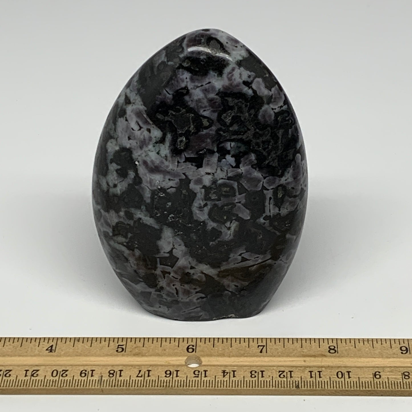 620g, 4.4"x3.1"x1.7" Indigo Gabro Merlinite Freeform Polished @Madagascar, B1821