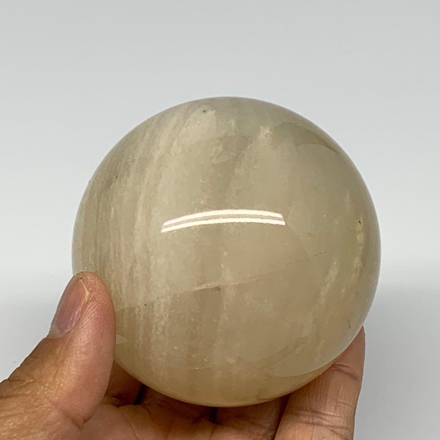 503g, 2.6" (67mm), Fluorite Sphere Ball Gemstone Crystal @Madagascar, B25384