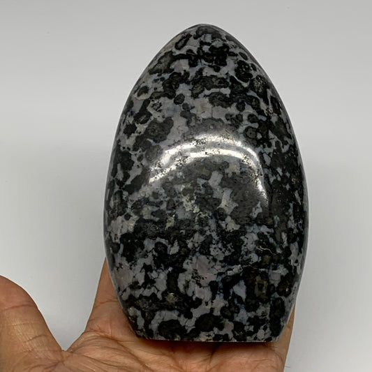 745g, 4.6"x3"x1.9" Indigo Gabro Merlinite Freeform Polished @Madagascar, B18217