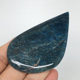 47.2g, 3.2"x1.8" Blue Apatite Cabochon Large Pear Shape @Madagascar,B1699