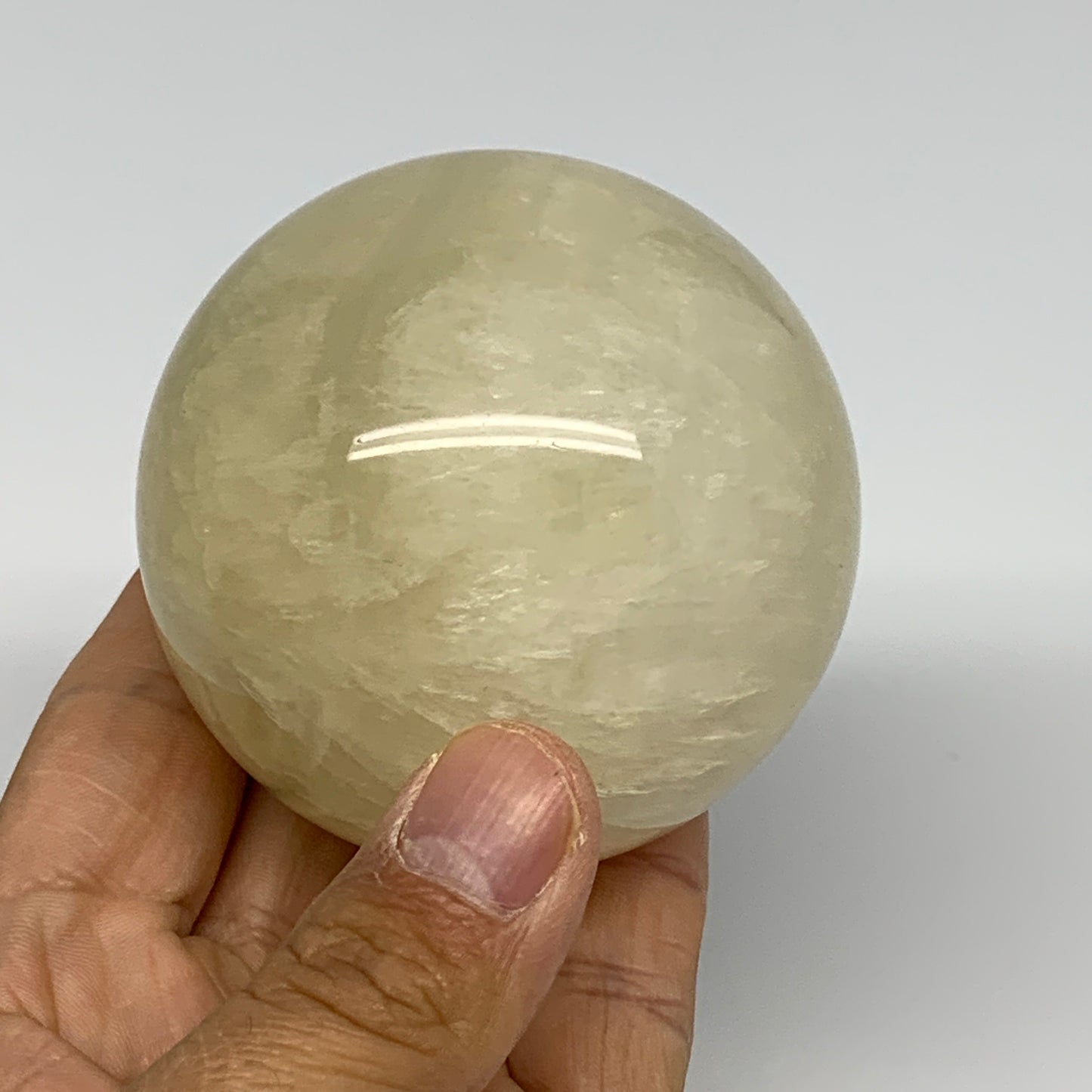 487.6g, 2.6" (66mm), Fluorite Sphere Ball Gemstone Crystal @Madagascar, B25385