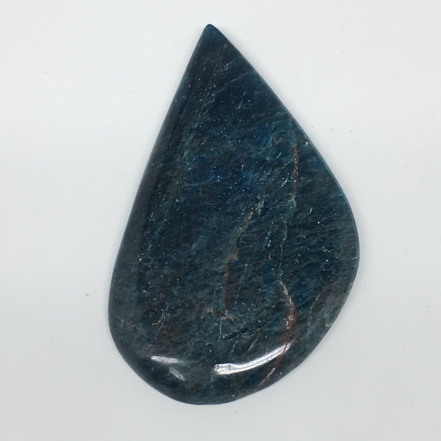47.2g, 3.2"x1.8" Blue Apatite Cabochon Large Pear Shape @Madagascar,B1699
