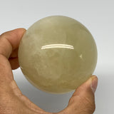 487.6g, 2.6" (66mm), Fluorite Sphere Ball Gemstone Crystal @Madagascar, B25385