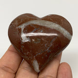 83.6g,2.1"x2.3"x1"Natural Untreated Red Shell Fossils Heart Reiki Energy,F933
