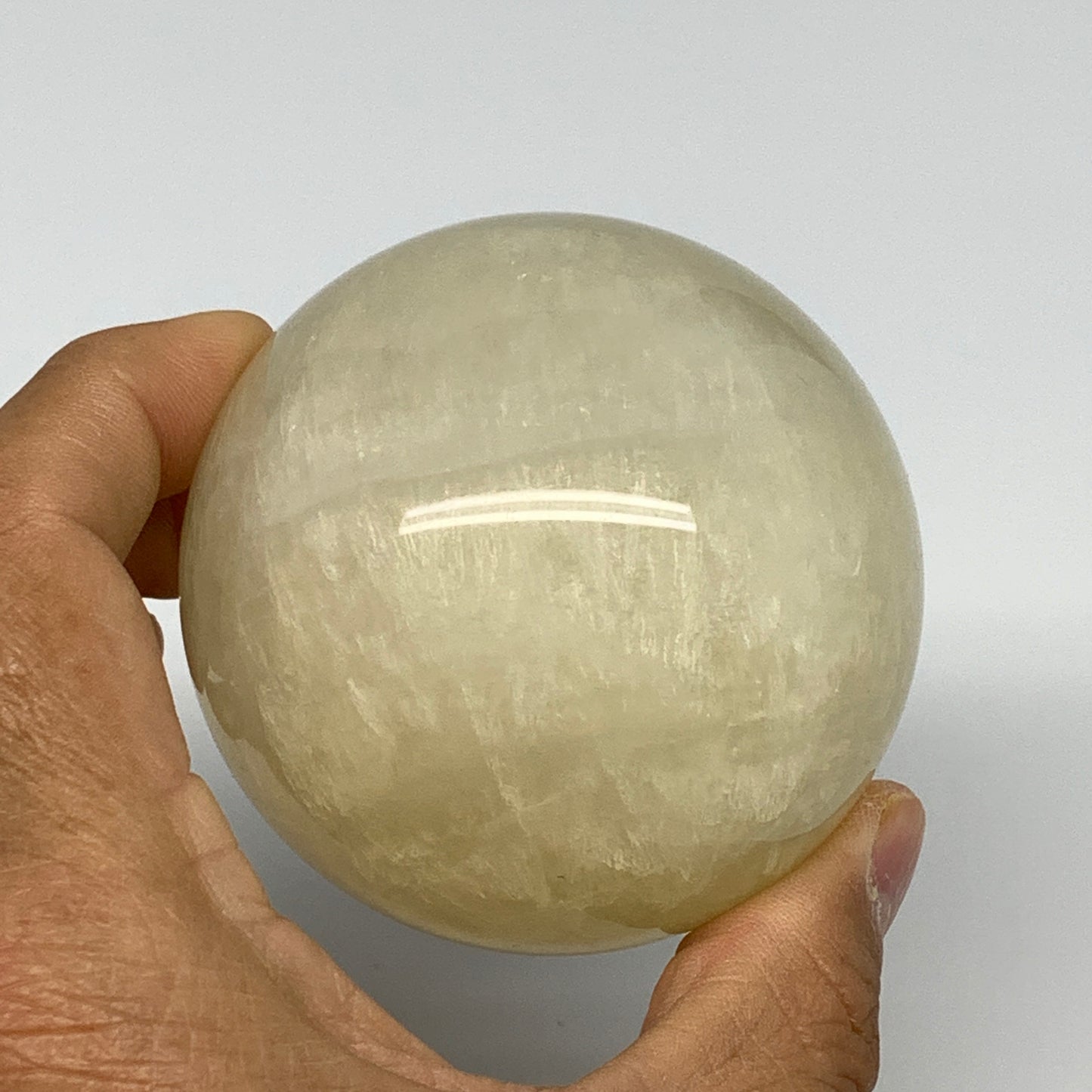 487.6g, 2.6" (66mm), Fluorite Sphere Ball Gemstone Crystal @Madagascar, B25385