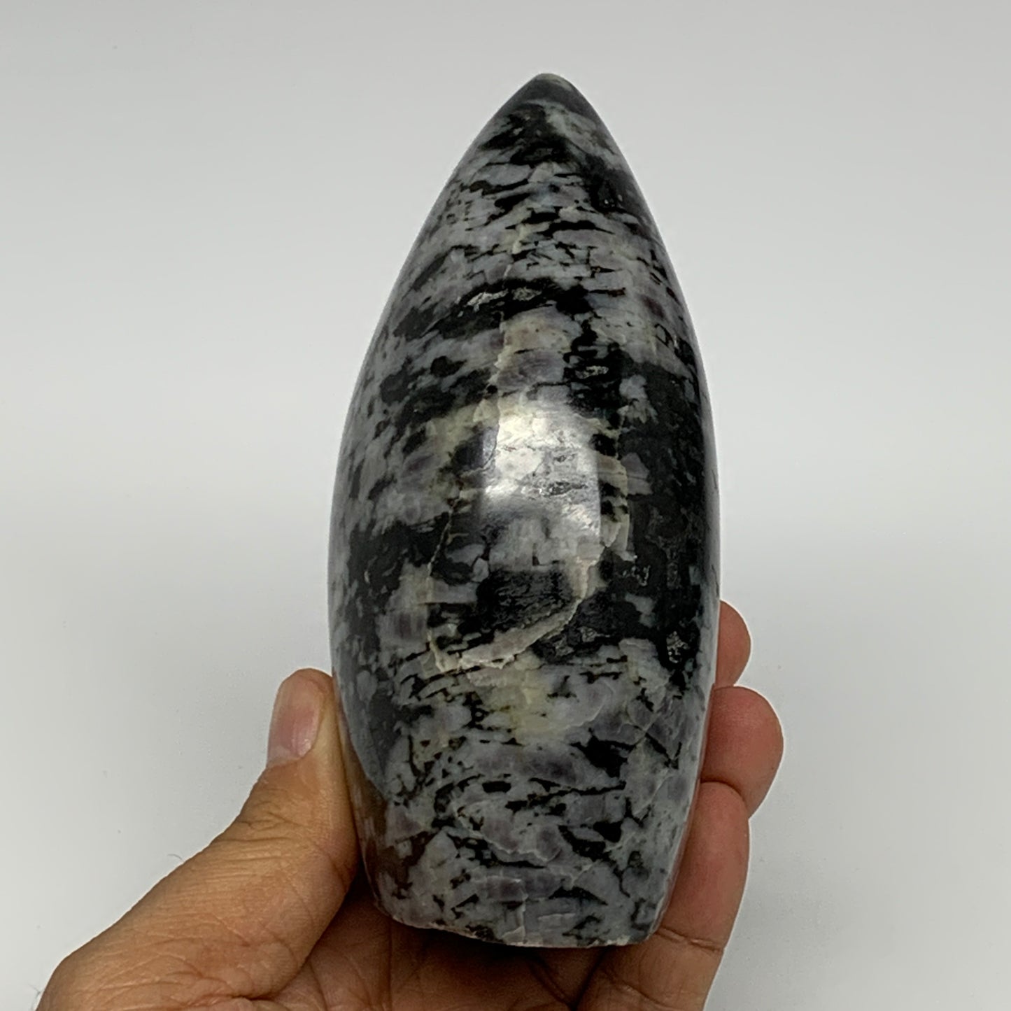 720g, 4.6"x3"x2.1" Indigo Gabro Merlinite Freeform Polished @Madagascar, B18218
