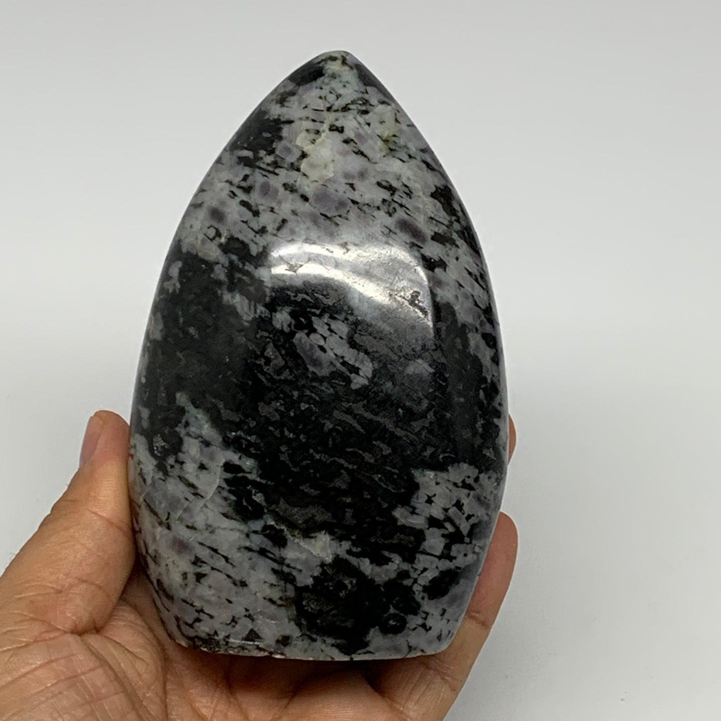 720g, 4.6"x3"x2.1" Indigo Gabro Merlinite Freeform Polished @Madagascar, B18218