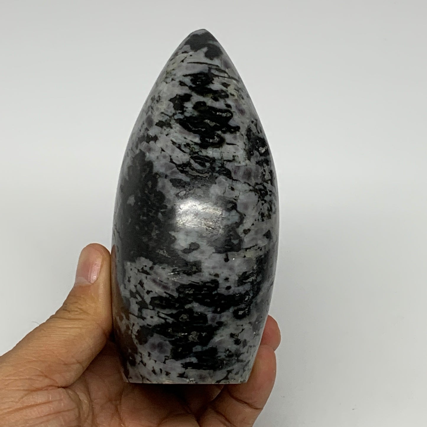 720g, 4.6"x3"x2.1" Indigo Gabro Merlinite Freeform Polished @Madagascar, B18218