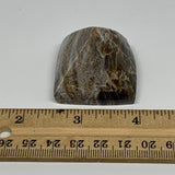 48.4g, 1.5"x1.5"x1.5" Chocolate/Gray Onyx Pyramid Gemstone @Morocco, B18991