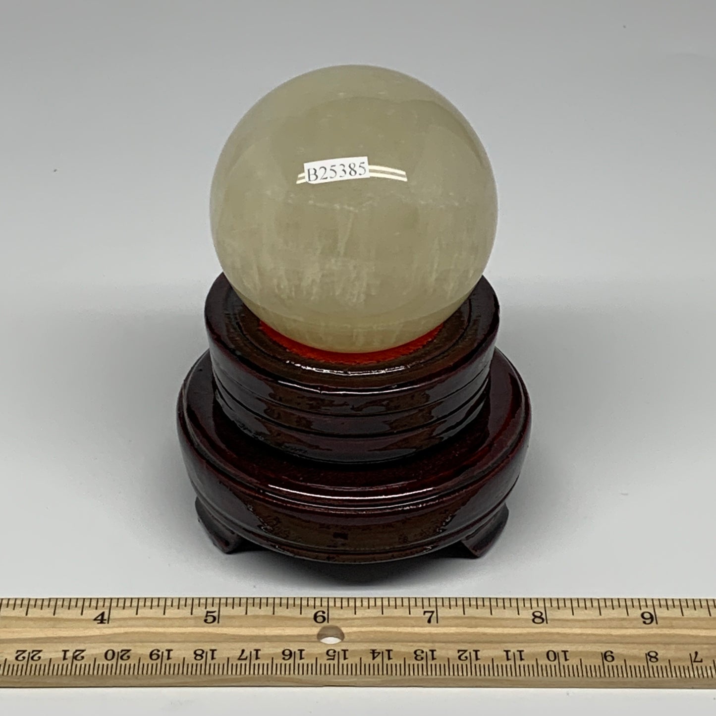 487.6g, 2.6" (66mm), Fluorite Sphere Ball Gemstone Crystal @Madagascar, B25385