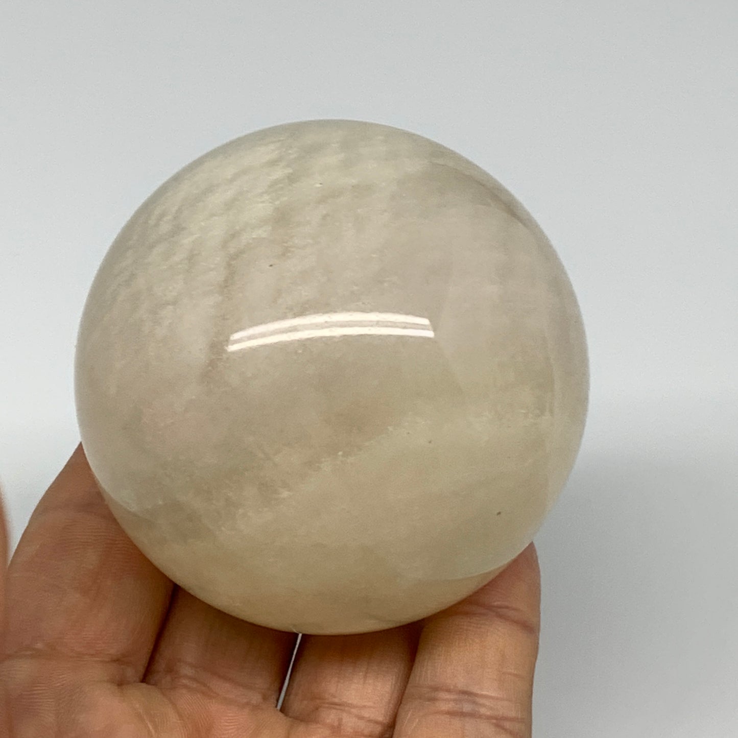 412.1g, 2.5" (63mm), Fluorite Sphere Ball Gemstone Crystal @Madagascar, B25386