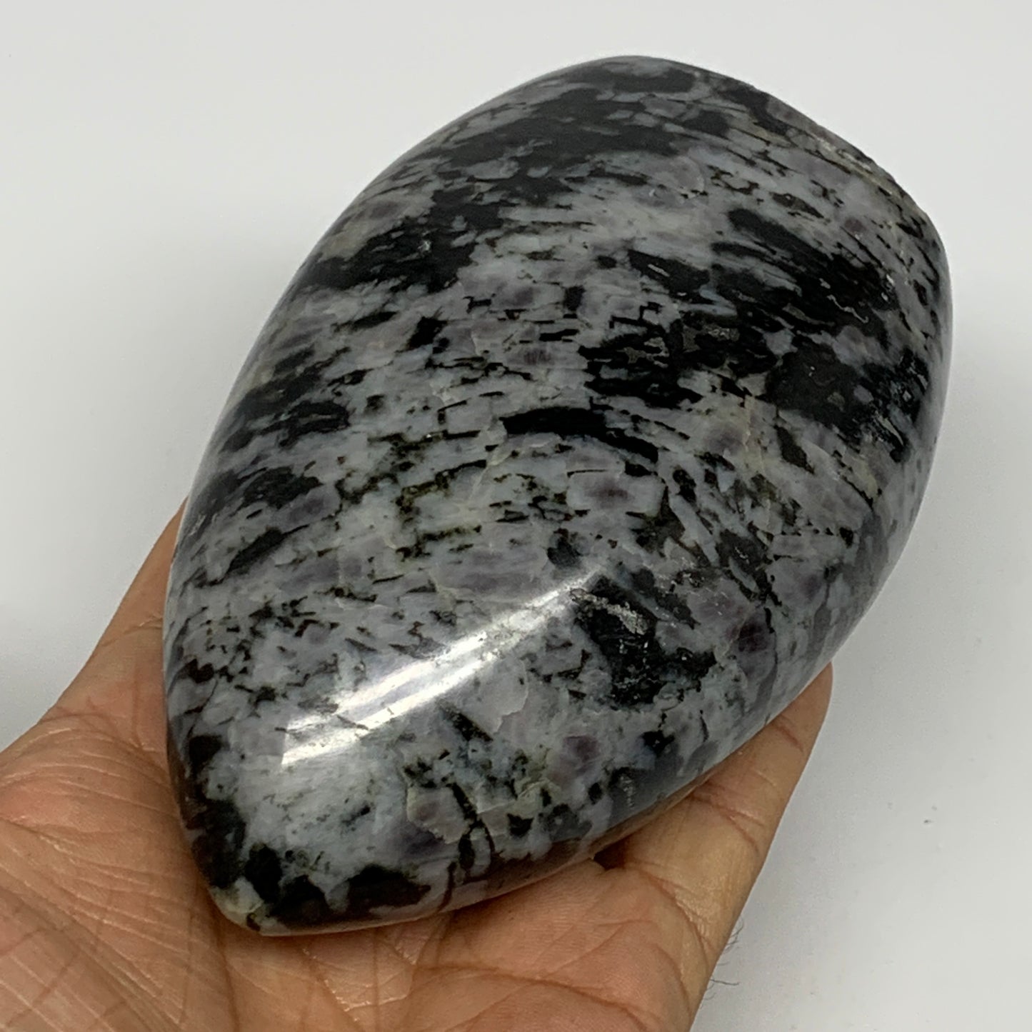 720g, 4.6"x3"x2.1" Indigo Gabro Merlinite Freeform Polished @Madagascar, B18218