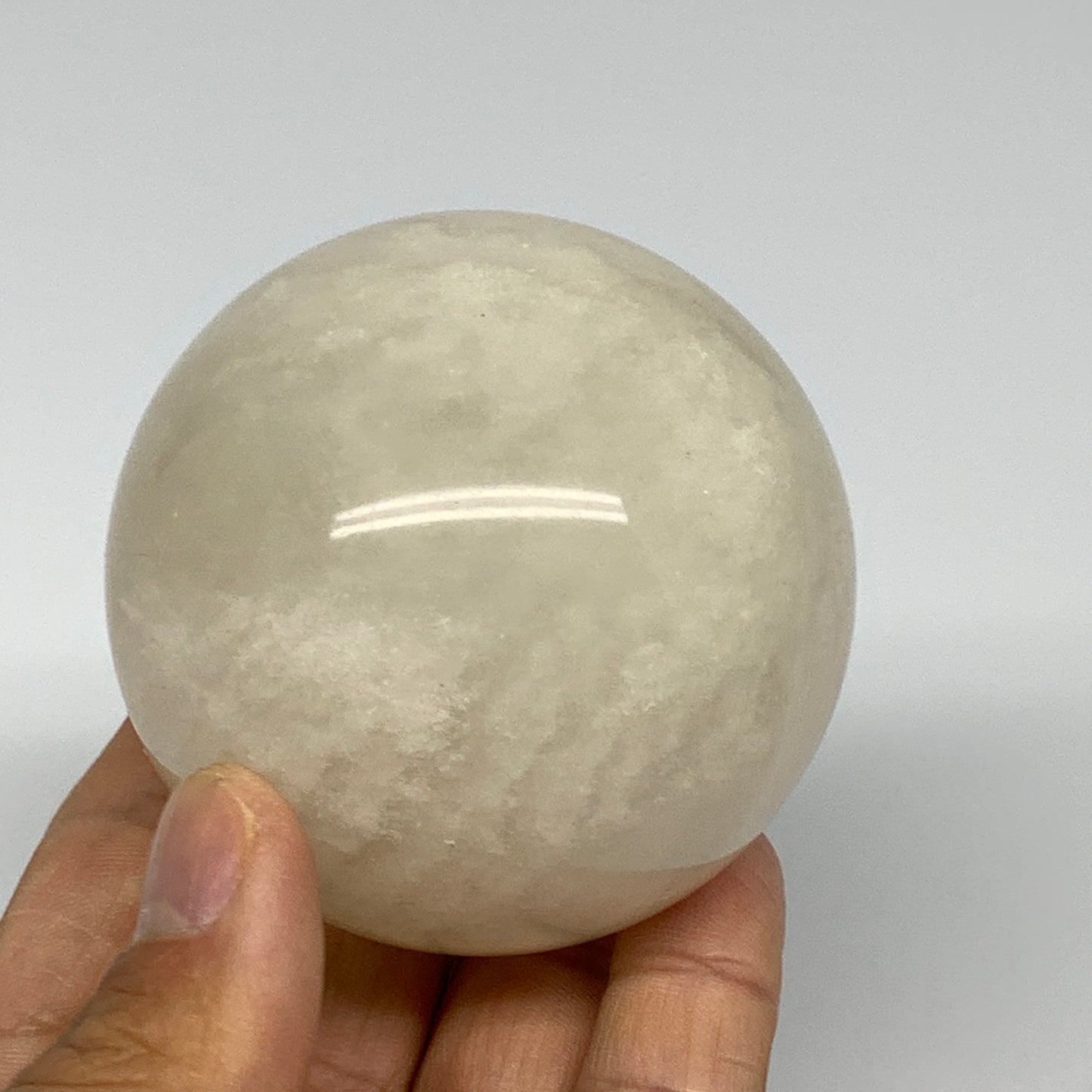 412.1g, 2.5" (63mm), Fluorite Sphere Ball Gemstone Crystal @Madagascar, B25386