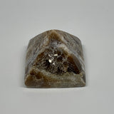 61.5g, 1.3"x1.6"x1.6" Chocolate/Gray Onyx Pyramid Gemstone @Morocco, B18992