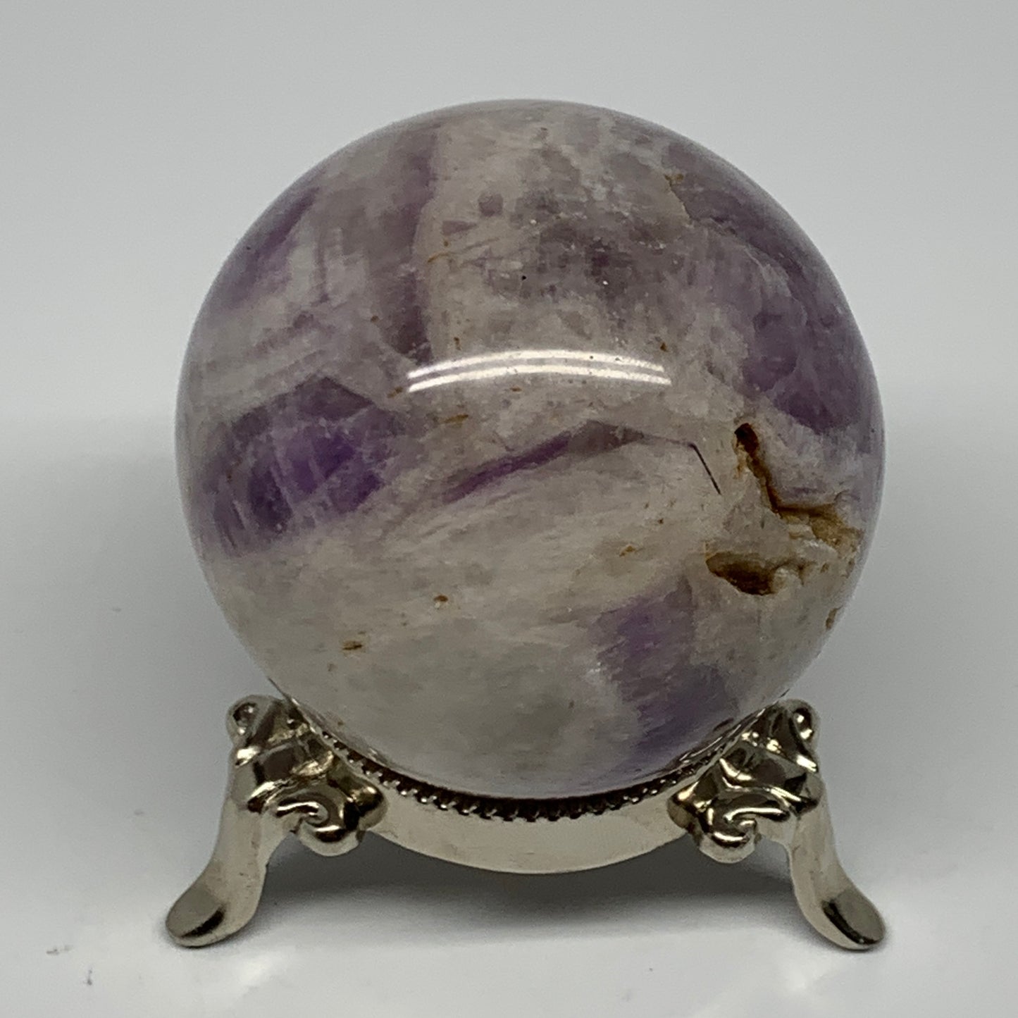 291.7g, 2.4", Banded Amethyst Sphere Crystal Polished Reiki @Madagascar, B15888