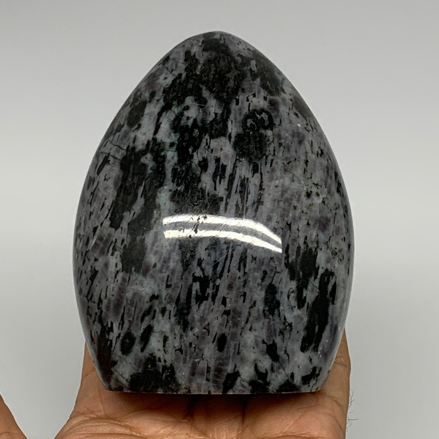 665g, 3.9"x3"x2.2" Indigo Gabro Merlinite Freeform Polished @Madagascar, B18219