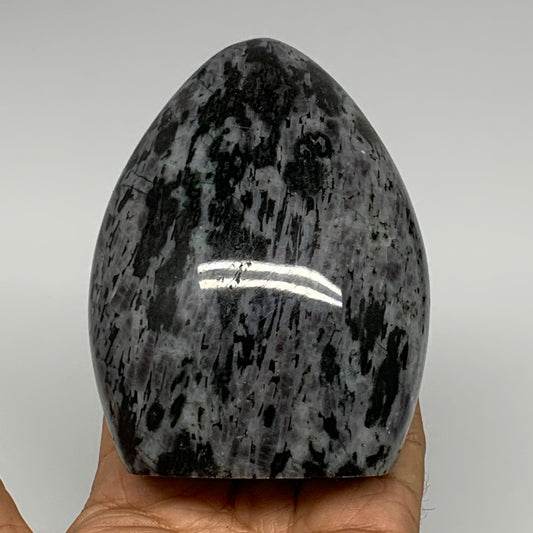 665g, 3.9"x3"x2.2" Indigo Gabro Merlinite Freeform Polished @Madagascar, B18219