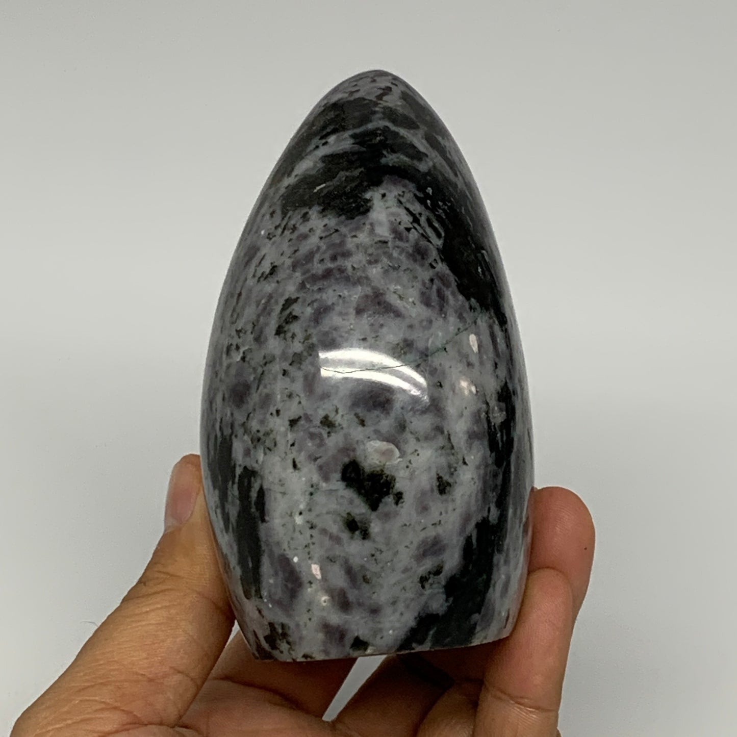 665g, 3.9"x3"x2.2" Indigo Gabro Merlinite Freeform Polished @Madagascar, B18219