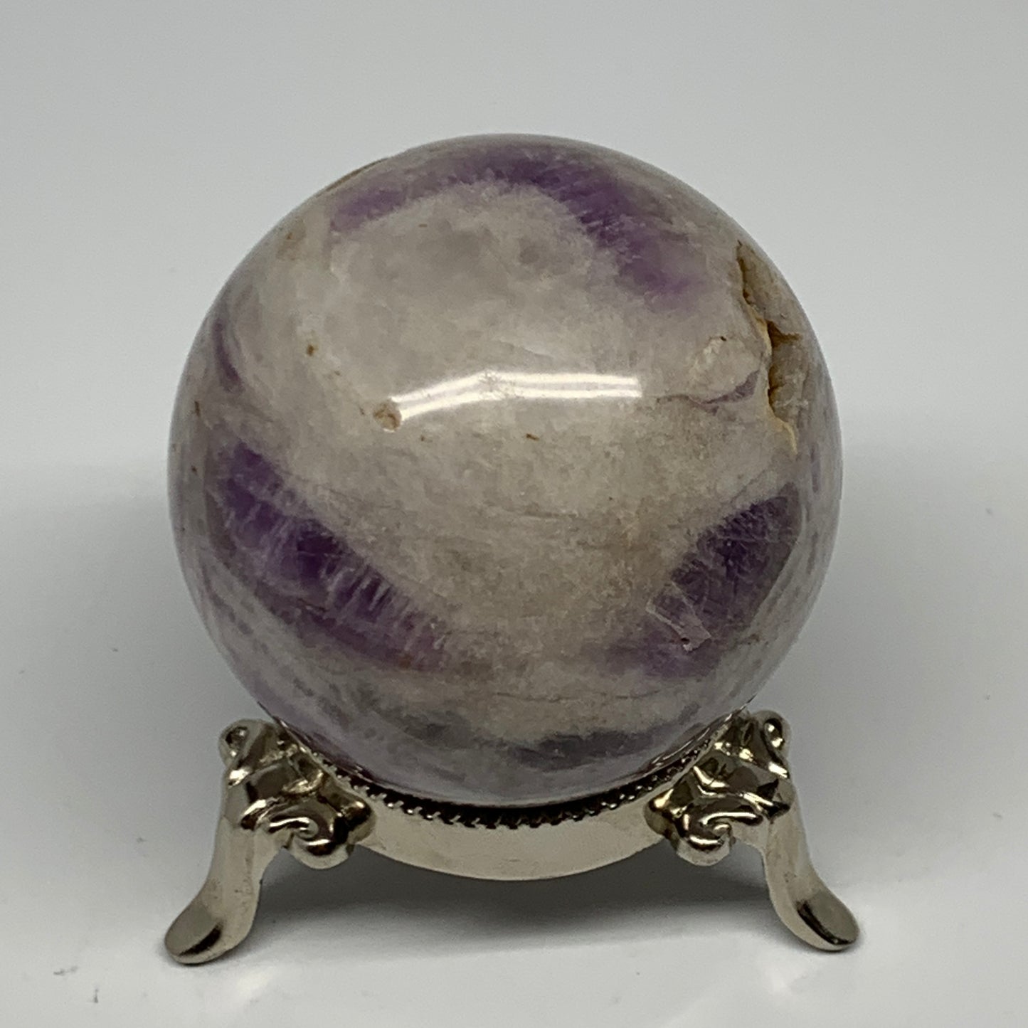 291.7g, 2.4", Banded Amethyst Sphere Crystal Polished Reiki @Madagascar, B15888